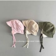 新作　キッズ　保温純色コーデュロイ耳保護帽　防寒帽子　3色