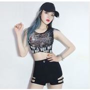 バー服 ヒップホップスーツ セット ダンスウェア JAZZ ステージ HIPHOP 舞台衣装 ds Dj ジャズダンス