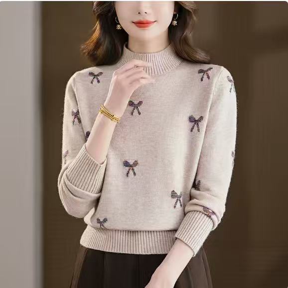 初回送料無料　ニットセーターハイネック長袖トップス　レディースファッション人気トレンド