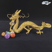 龍の置物 風水 龍 置物 風水龍 龍神 風水グッズ 開運グッズ (旧タイプ銅製願い龍(大)選べる宝珠1個付き)