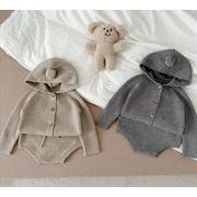 2025新作　ベビー服　トップス+パンツ　ニットセットアップ★66－100CM　２色