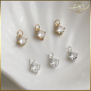 ダイヤチャーム カン付き  DIYパーツ 手芸 基礎金具 アクセサリーパーツ ハンドメイド