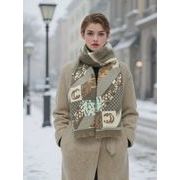 2025新品　スカーフ　レディース 秋冬用 カシミヤ風  おしゃれ　フリンジ柄 暖かい