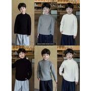 2025冬新作DC子供服 　セーター　キッズ　男の子　トップス　ハイネック　ラウンドネック　2種　90～150cm