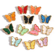 チャーム　カラーチャーム　ストーン付き　蝶々　アクセサリーパーツ 海外倉庫発送