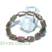 ☆一点物☆【ブレスレット】ウォーターメロントルマリン 筒型 No.10