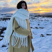 レディース☆ベルベットのマフラー☆ショールスカーフ☆暖かい襟巻☆おしゃれ 16色