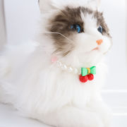 ペット ネックレス　首輪 首飾り アクセサリー リボン ペット用品 ハンドメイド　犬　猫