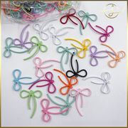 【13色】リボン 蝶々結び 蝶々結び 丸カン付き チャーム アクセサリーパーツ ハンドメイド 手芸 デコパーツ