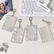 トレカケース クリア カードホルダー 推し活 韓国 　3インチ　カードケース　可愛い おしゃれ キーホルダー