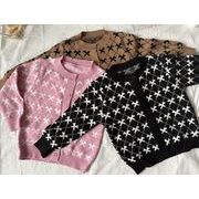 【2点セット】2025秋冬新作★韓国風子供服★カーディガン★カットソー★ ニット コート+ショートスカート