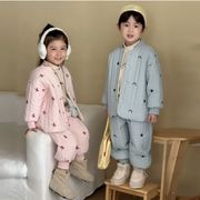 2025冬新作い パジャマ キッズ　パジャマ キッズ 男女兼用 トップス + ロングパンツ パジャマ 2点セット