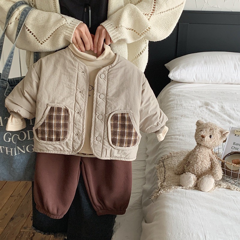 【韓国風】両面着用 キッズ厚手ダウンジャケット