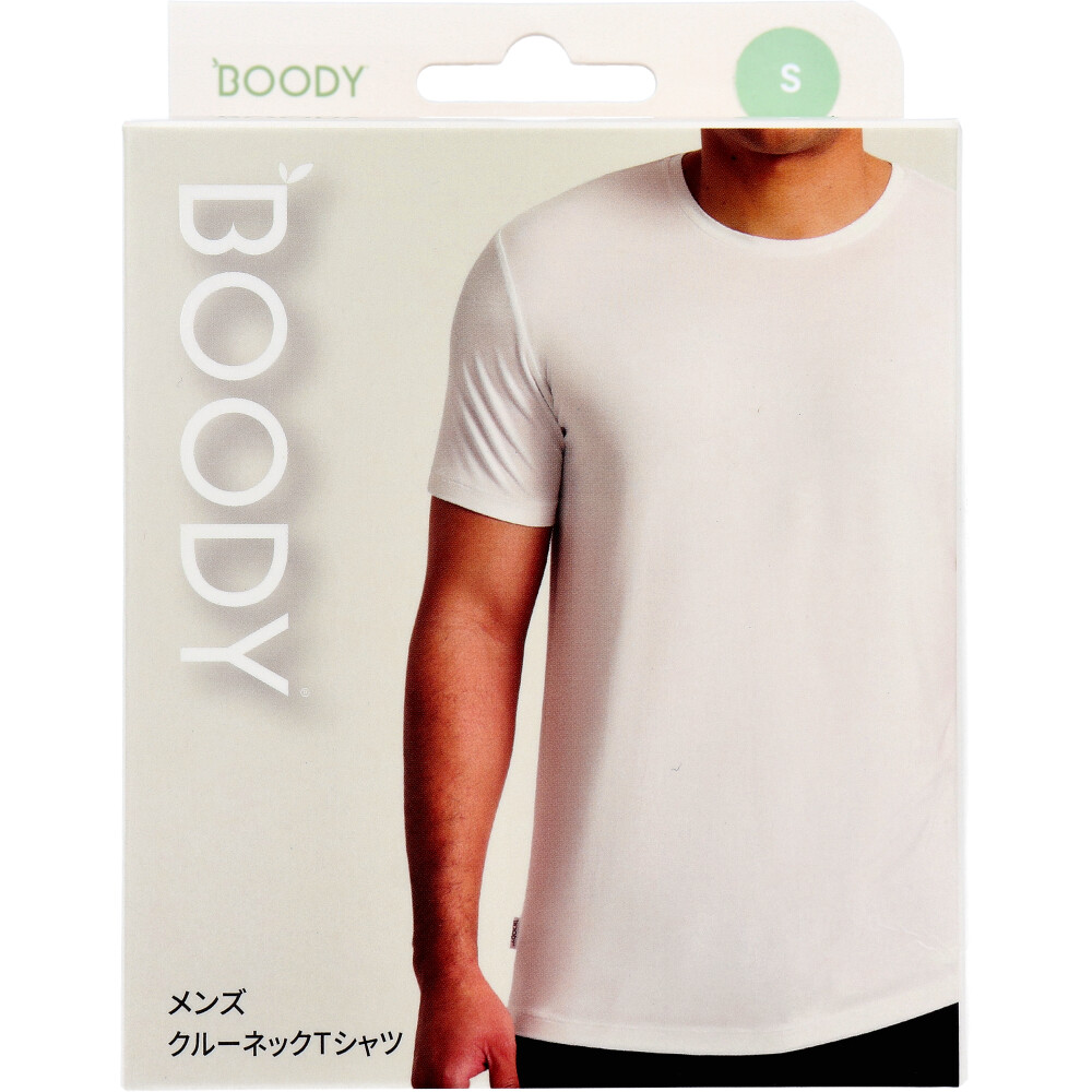[メーカー欠品]BOODY メンズ クルーネックTシャツ ホワイト Sサイズ 1枚入