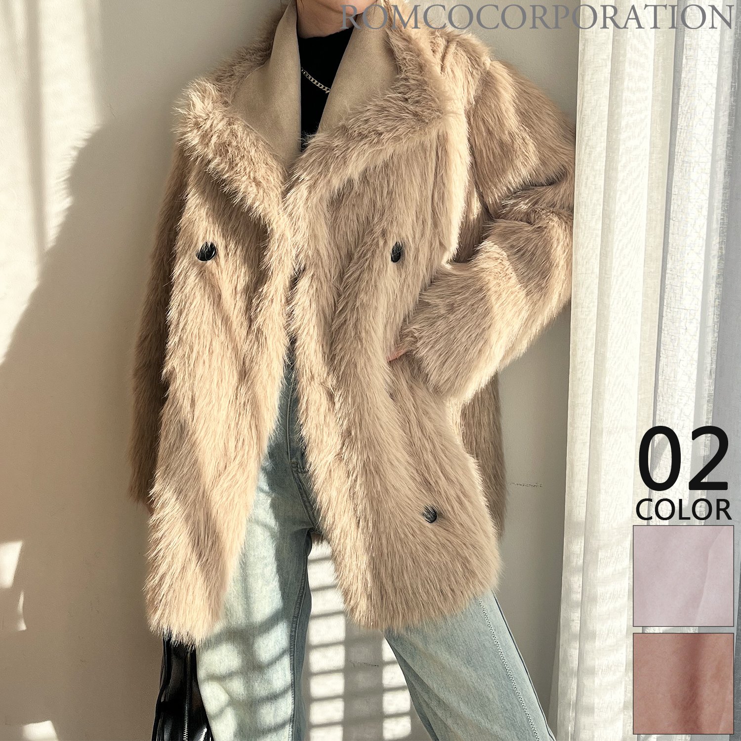 【2025新作商品♪】リバーシブルフェイクファーコート