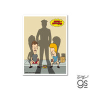 ビーバス＆バットヘッド ダイカットステッカー02 MTV アニメ スーツケース キャラクター グッズ BB-002