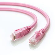 カテゴリ6Aより線LANケーブル（ピンク・0.5m）
