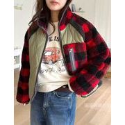 2025年INS 秋冬新作   気質   おしゃれ   フリース  スタンドカラー   ジッパー  中綿コート