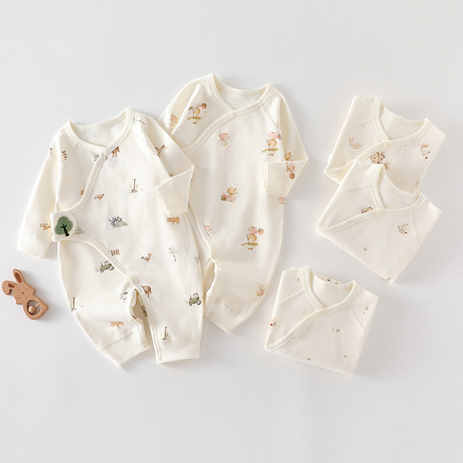 2025秋冬※綿100 ロンパース 四季対応 保温 ボディスーツ 男女兼用