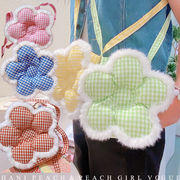 ファーバッグ　ショルダーバッグ　フラワー　スマホーバッグ　韓国バッグ