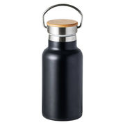 ウッドキャップ･ステンレスボトル350mlマットブラック