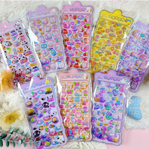 DIY手作り  粘着シール 3D 立体ステッカー  シール デコレーション ぷくぷく ステッカー 文具