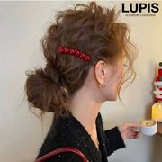 ヘアアクセサリー ヘアクリップ ハート 6連 かわいい 大人っぽ ガーリー 深みカラー レトロ 華やか