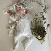 2026春新作　ベビー服　刺繍　レース　ロンパース　女の子　長袖　カバーオール　可愛い　子供服　おしゃれ