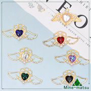 ハート形 バロック アクセサリーパーツ デコパーツ 髪飾り DIY ハンドメイド 貼り付けパーツ