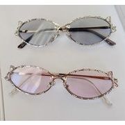 サングラス キャットアイ リボン ラインストーン ギャル ストリート 個性的