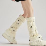 レッグカバー レッグウォーマー フットカバー ルーズソックス風 中綿