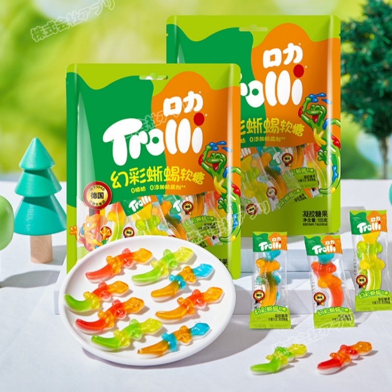 【新品登場！】トローリ Trolli トカゲ グミ フルーツ味 咀嚼音 SNSで話題 人気お菓子 SAMR