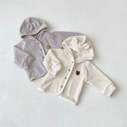 2026春秋子供服 シンプル 可愛い コート 韓国風 カーディガン 防寒 温かい ベビー服 キッズ服 [73~100cm]