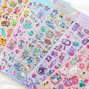 2026.1★LL★かわいいキャラクター動物★クリスタルエポキシシール★キラキラ★キッズデコシール