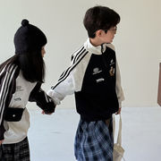 2025秋冬※MOX☆スウェット ジップアップ文字入りトップス 立ち襟カジュアル シャツ 男女兼用