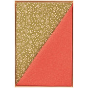 二巾一越織両面柄ふろしき朱／利休サメ小紋／小桜