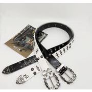 ファッションベルト 帯   ベルト パンク風 フェイクレザー