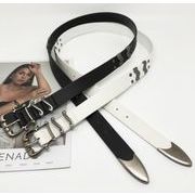 ファッションベルト 帯   ベルト パンク風 フェイクレザー