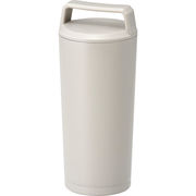 ハンドル付ステンレスタンブラー（３６０ｍｌ）グレージュ