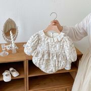 2026春秋子供服 シンプル 可愛い ロンパース 連体服 韓国風 防寒 温かい ベビー服 キッズ服 [66~90cm]