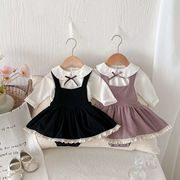 2026春秋子供服 シンプル 可愛い ロンパース 連体服 韓国風 防寒 温かい ベビー服 キッズ服 [66~90cm]