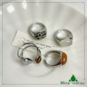 個性 天然石 指輪 リング 高級感 アレルギー対応素材 レディース 調節可能 ファッション