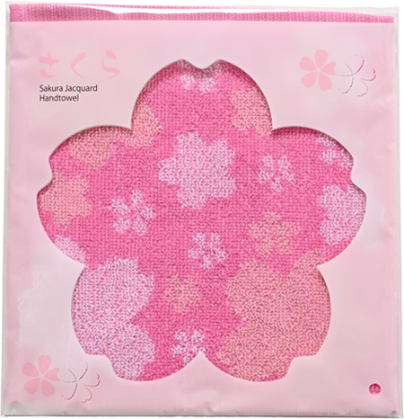 ＜さくら＞ジャガード織りハンドタオル　53-32　