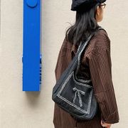 トートバッグ　帆布バッグ　エコバッグ　大容量　韓国ファッション　リボン