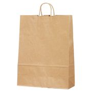 手提げバッグ（特大）茶無地（50枚入） 50-5401