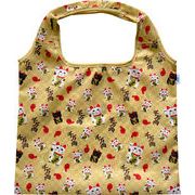 招き猫ショッピングバッグYE /エコバッグ　買い物バッグ　レジバッグ