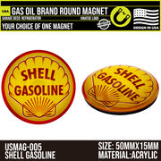 アメリカンなラウンドマグネット！　ガス　オイル系ブランド　アメリカン雑貨　ガレージ　レトロ雑貨