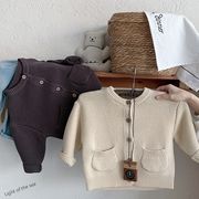 2026新作 韓国子供服 ベビー服  キッズ男の子ニットコート 2色 80cm-130cm