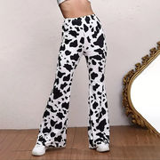 2026春秋新作 ボトムス 女 レディース プリント スキニー レギンス 九分丈パンツ ラッパ・ズボン
