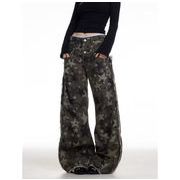 2026 新作★ ロングパンツ ★メンズデニム ★ ロングパンツ　デニム★ 男女兼用 ヒョウ柄  ジーンズ